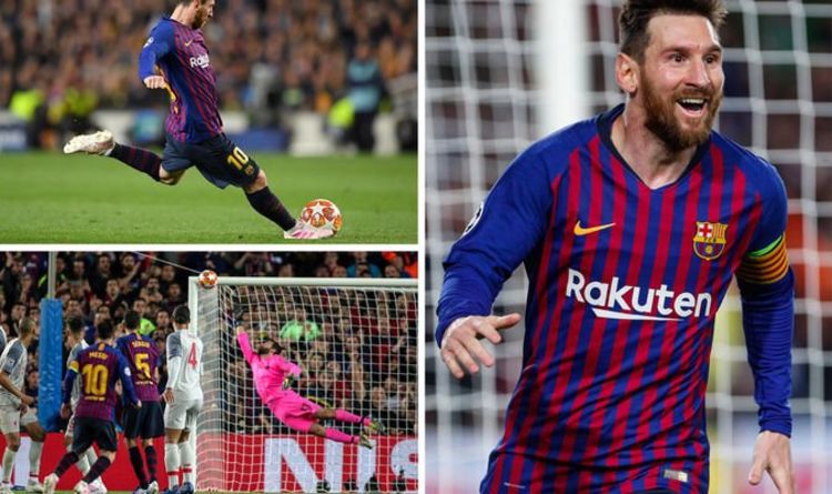 Lionel Messi Free Kick Vs Liverpool Watch The Moment Barcelona Star Nets Stunning Goal Football Sport Express Co Uk