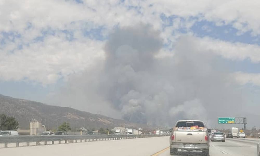 Fast Moving Brush Fire Near The I 15 Freeway And Lytle Creek Grows To 100 Acres Vvng Com Victor Valley News Group