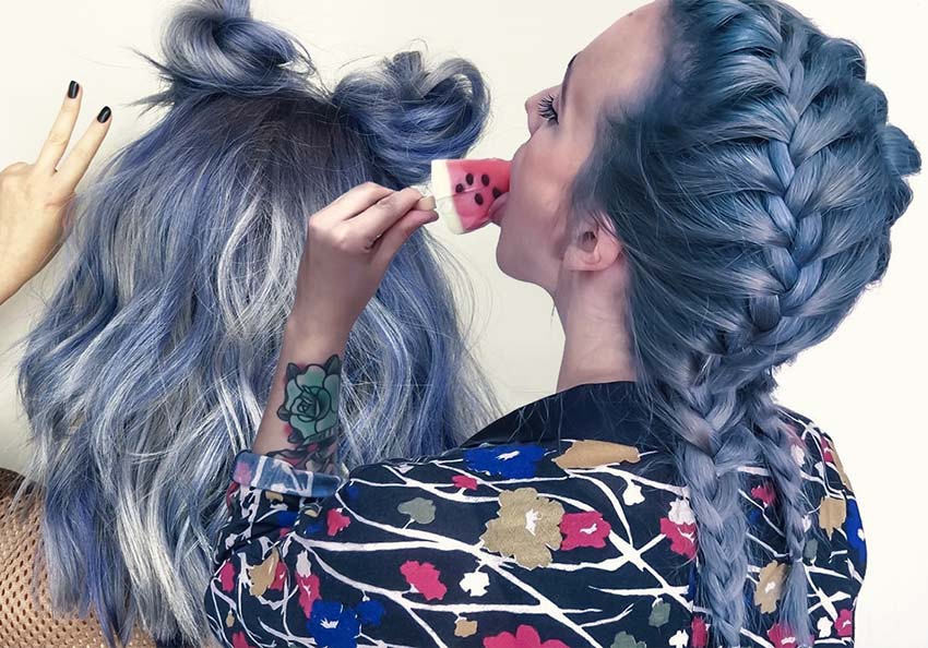 50 Magically Blue Denim Hair Colors You Will Love Fashionisers C