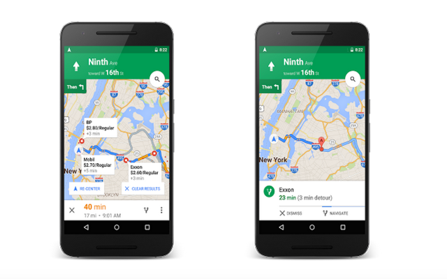 Google Maps Now Lets You Add A Stop Along Your Route Check Gas Prices Techcrunch