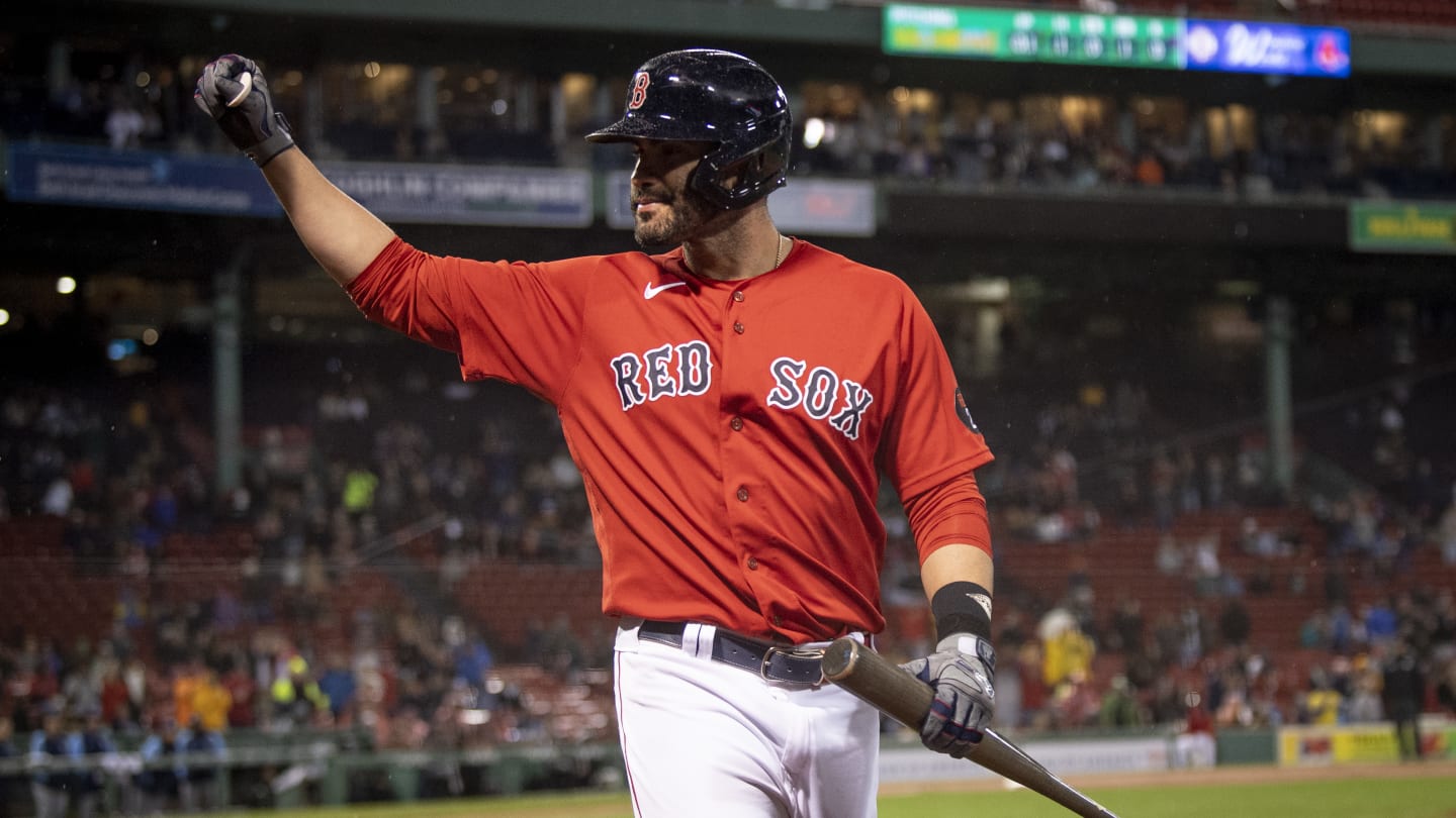 J.D. Martinez of the Boston Red Sox poses for a portrait during a