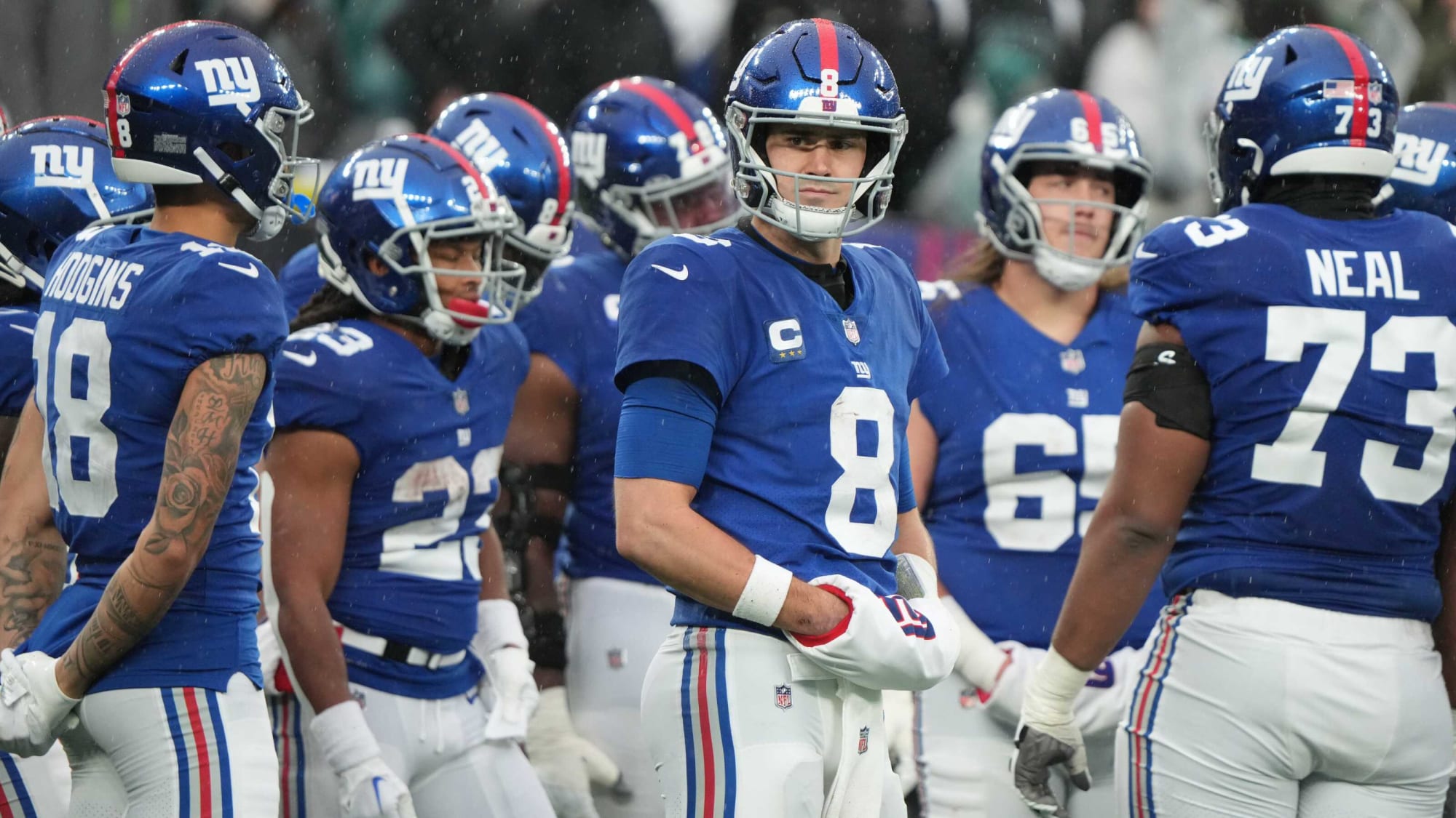 New York Giants running back Saquon Barkley (26) carries the ball down the  field during the second half of an NFL wild-card football game against the  Minnesota Vikings, Sunday, Jan. 15, 2023