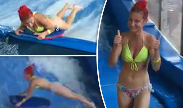 Watch This Bikini Girl Desperately Try To Stay Upright On A