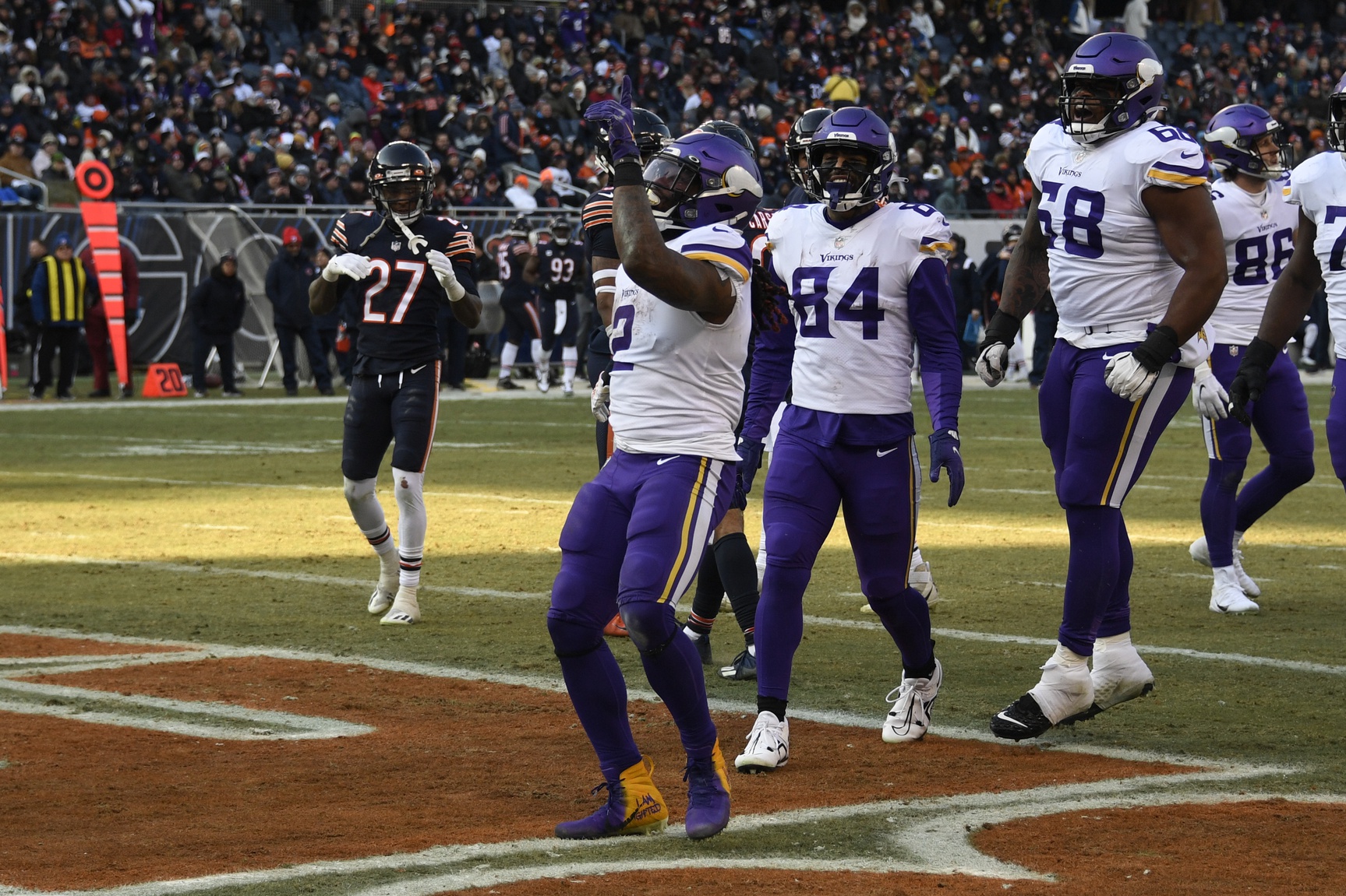 Minnesota Viking running back Dalvin Cook recognizes the fans