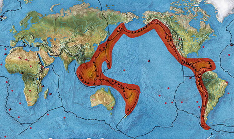 Ring Of Fire Earthquake Map Ring of Fire MAP LIVE: Ring of Fire activity latest   33 