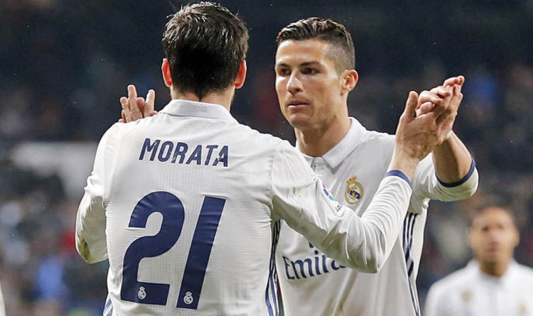 Alvaro Morata dan Cristiano Ronaldo saat masih bersama di Real Madrid