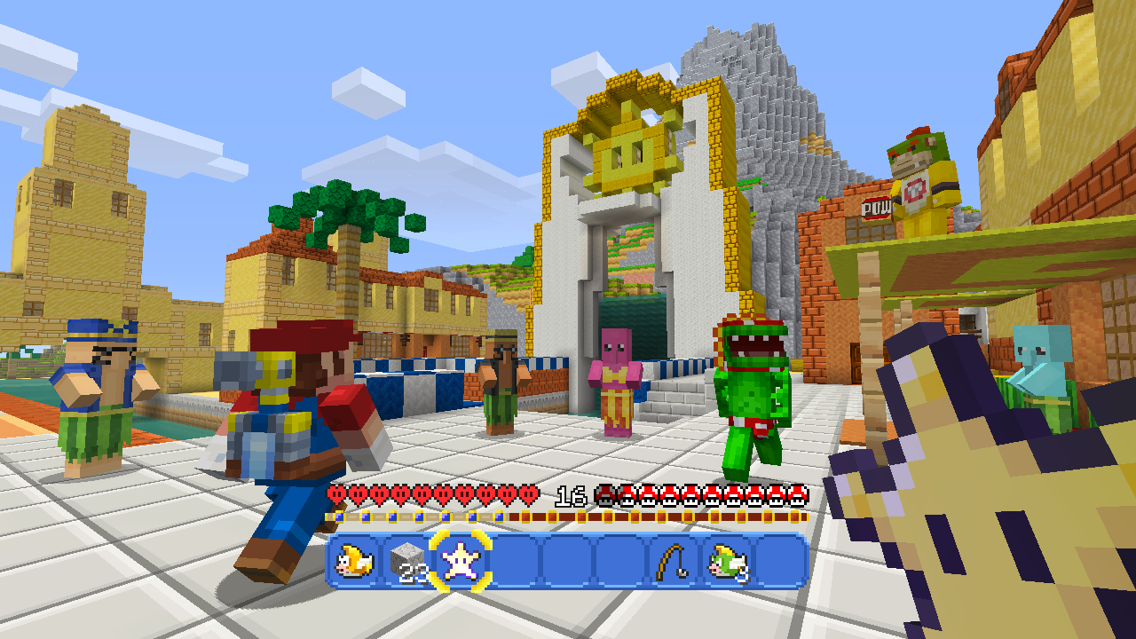 minecraft with super mario mashup