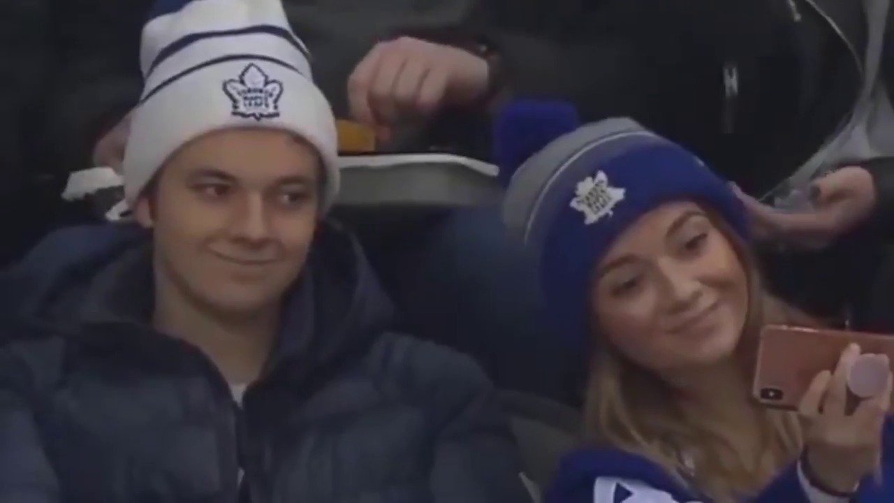 Canada Funny Moment Ice Hockey Fan Poses For Selfie Videos