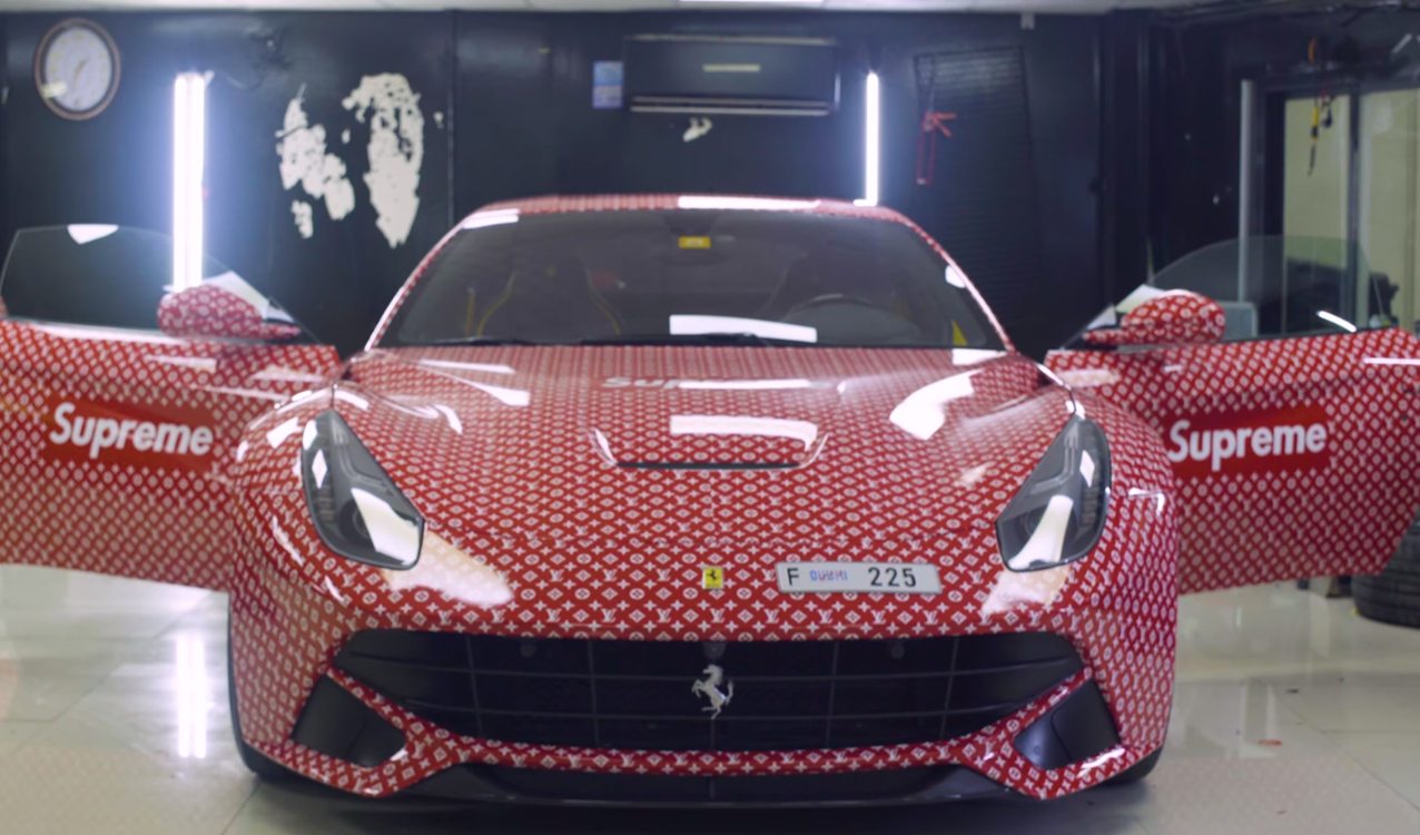 15-Year-Old Wraps Ferrari In Supreme And Louis Vuitton