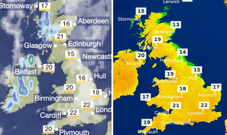 weather forecast map uk Bbc Weather Forecast Sharp Showers To Hit Uk Despite High weather forecast map uk