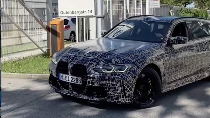 Bmw M3 Touring Teased Reveals Giant Grille Autoblog