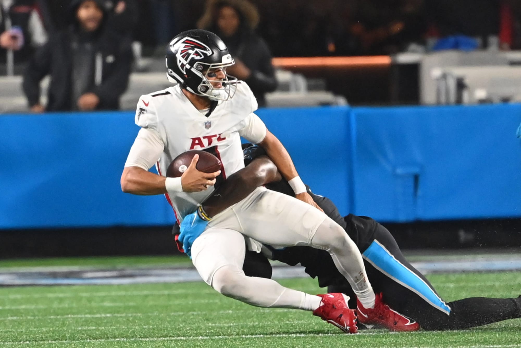 Carolina Panthers defensive end Marquis Haynes (98) runs against