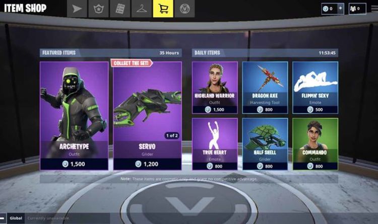 fortnite item shop update what is the shop selling today how to get archetype skin - fortnite 1 200 vbuck skins