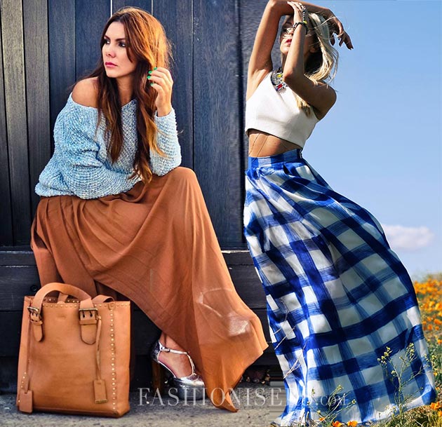 maxi skirts and dresses
