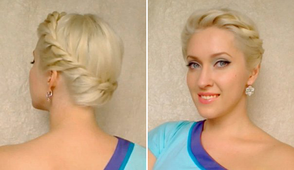 Twisted Crown Braid Updo Tutorial Fashionisers C