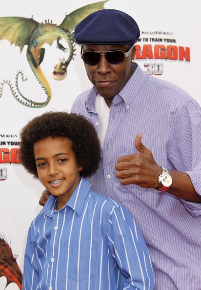 Arsenio Hall And Son Attend A Premiere