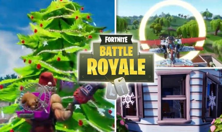 14 Days Of Fortnite Christmas Tree Map Locations Snowflake - 14 days of fortnite christmas tree map locations snowflake decorations biplane rings