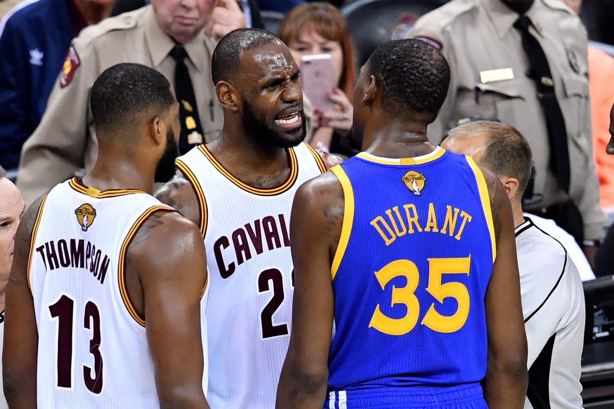kd next to lebron