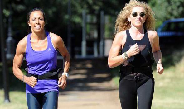 Kelly Holmes And Kelly Hoppen Test New Running Exercise Mat That