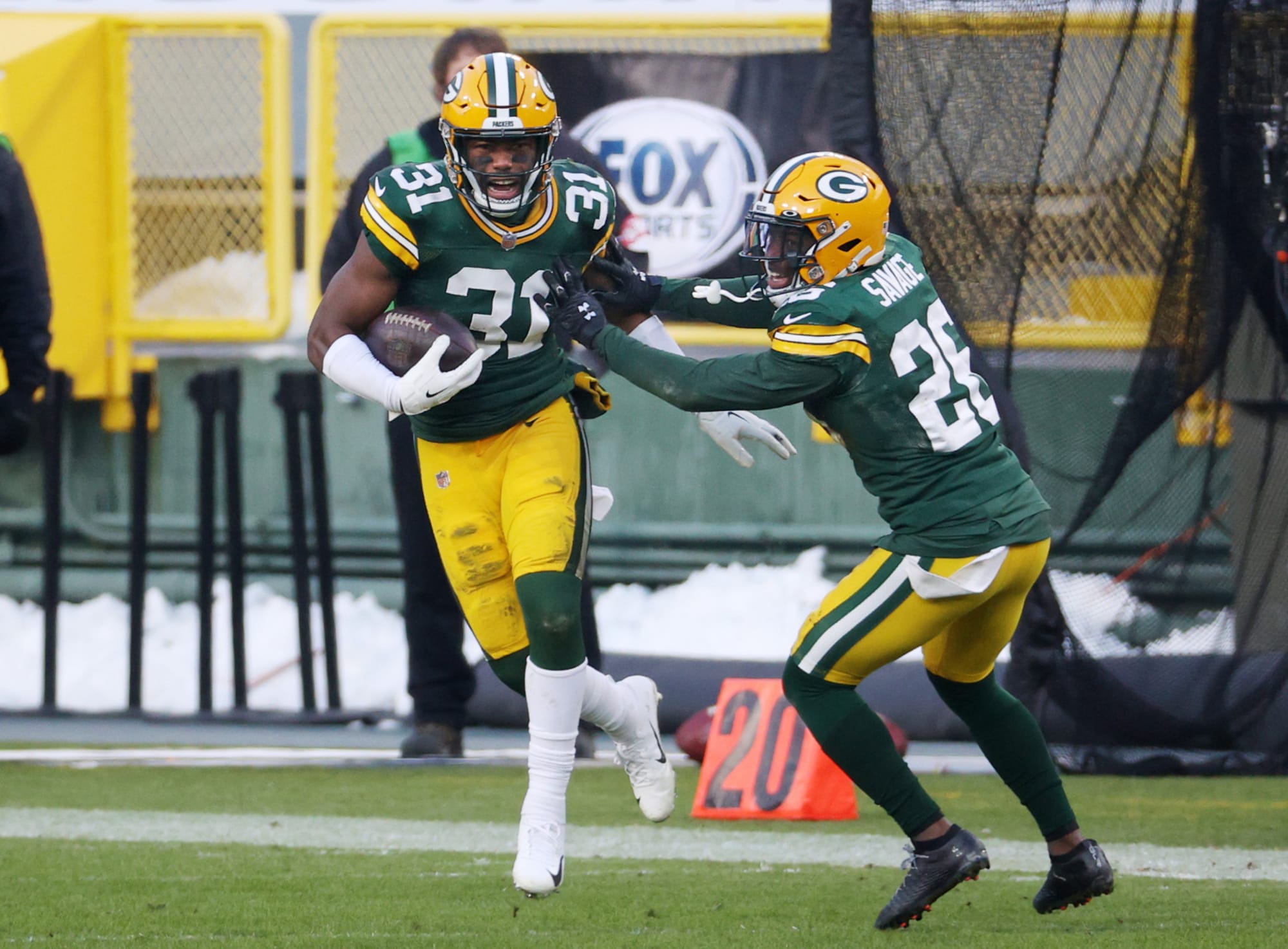 Green Bay Packers safety Darnell Savage (26) runs during an NFL football  game against the Washington Commanders, Sunday, October 23, 2022 in  Landover. (AP Photo/Daniel Kucin Jr Stock Photo - Alamy