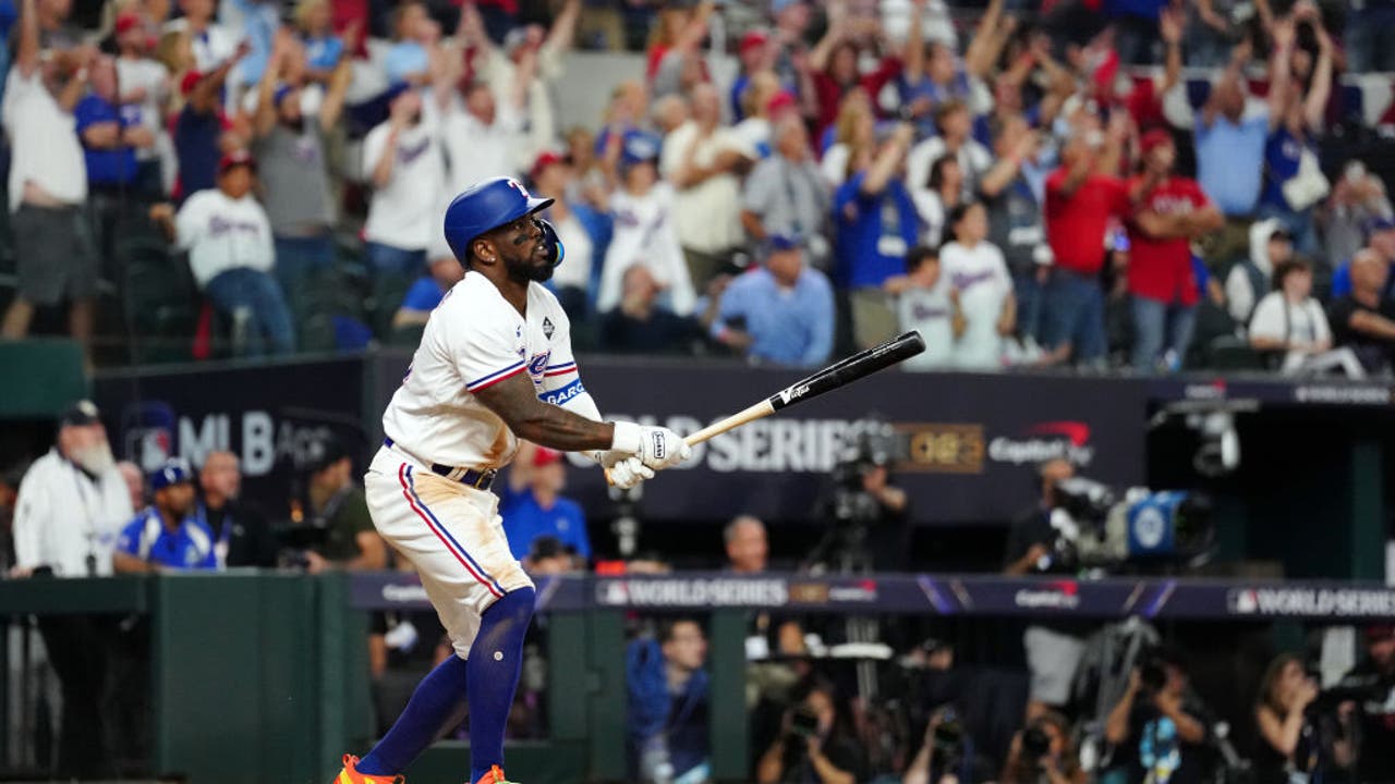 World Series Game 1: Rangers win in 11th inning on walk-off home run by  Adolis Garcia