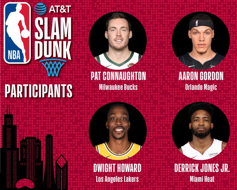 Former Champion Dwight Howard Leads Field In At T Slam Dunk Talkbasket Net