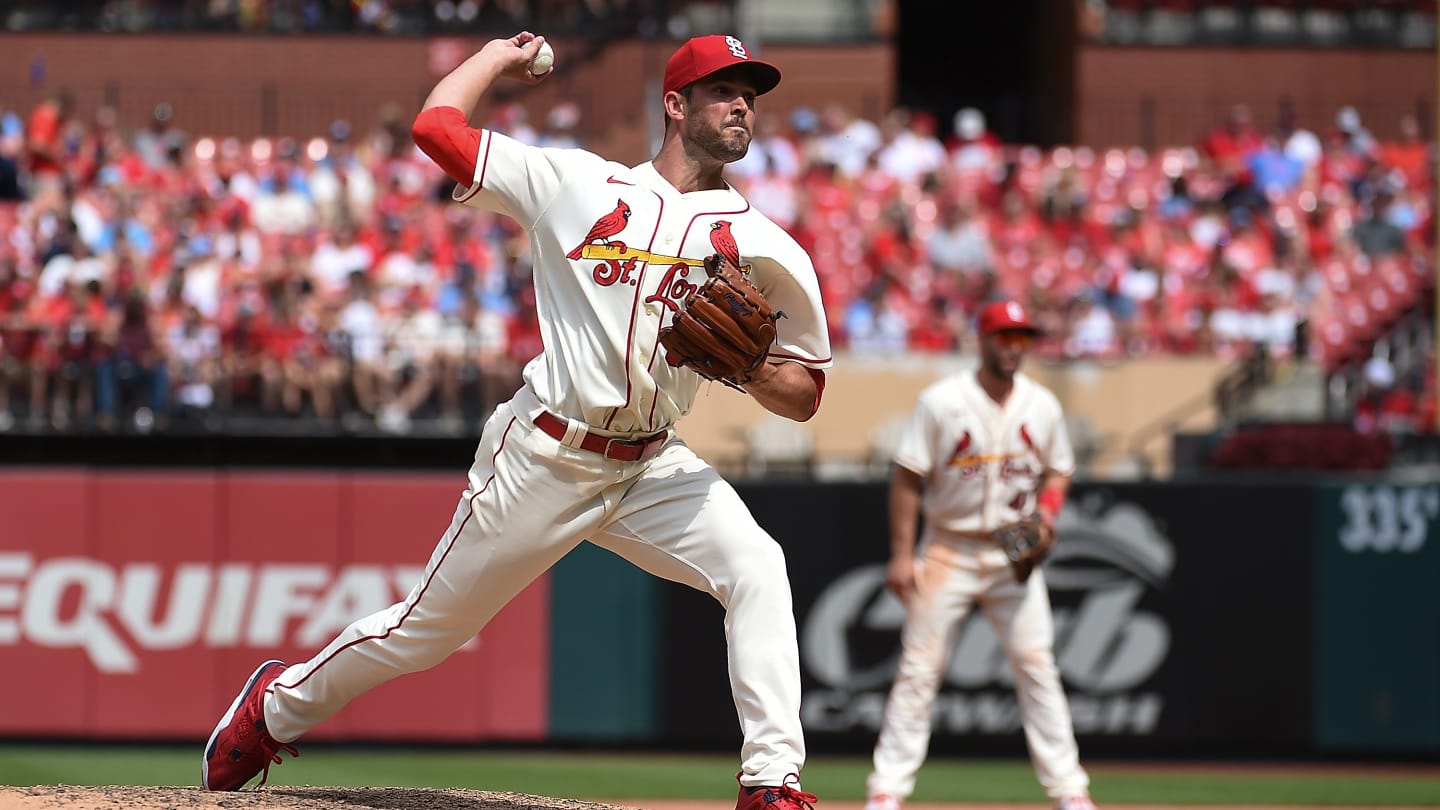 This is a 2022 photo of Drew VerHagen of the St. Louis Cardinals baseball  team. This image reflects the St. Louis Cardinals active roster Saturday,  March 19, 2022, in Jupiter Fla., when