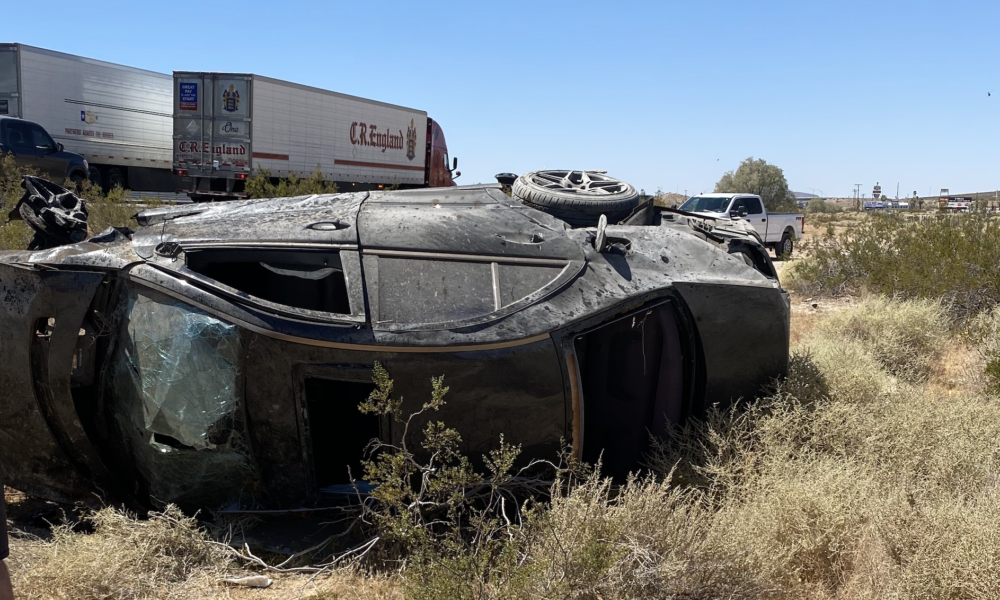 Man Airlifted From Rollover Crash On I 15 Near Barstow On Sunday Vvng Com Victor Valley News Group