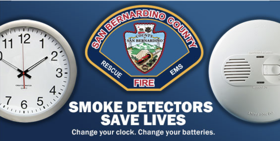 County Fire Reminds You To Change Your Clock Change Your Batteries Vvng Com Victor Valley News Group