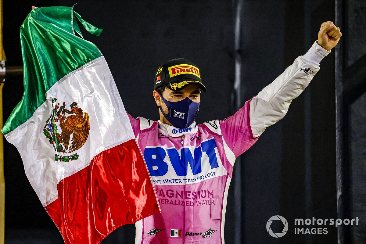 Sakhir Gp Sergio Perez Takes Shock Win After Mercedes Debacle