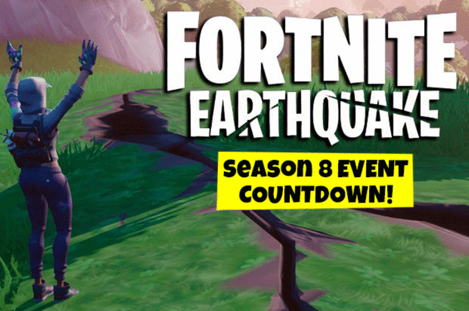fortnite earthquake event tracker when is the next earthquake all season 8 map changes - fortnite season 3 live event