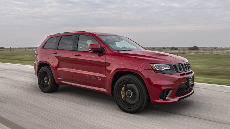2019 Hennessey Jeep Grand Cherokee Trackhawk HPE1000 driving ...