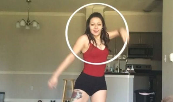 This woman's amazing hula hoop skills 