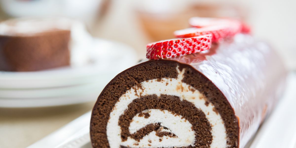 Chocolate Swiss Roll Cake