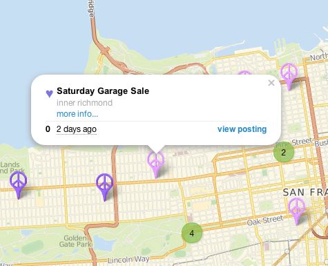 Craigslist Slowly Expands Its Maps To Items For Sale Starting