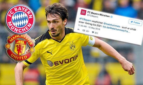 Confirmed Mats Hummels Signs For Bayern Munich Over Manchester