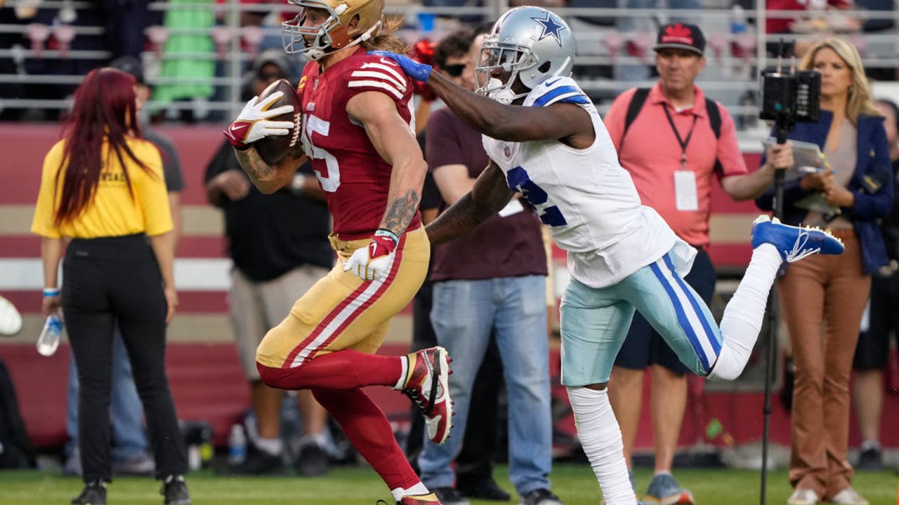 Brock Purdy throws 4 TD passes to lead the 49ers past the Cowboys 42-10