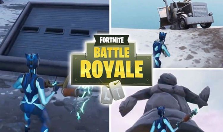 fortnite search between mysterious hatch giant rock lady precarious flatbed week 8 guide - search between a mysterious hatch fortnite week 8