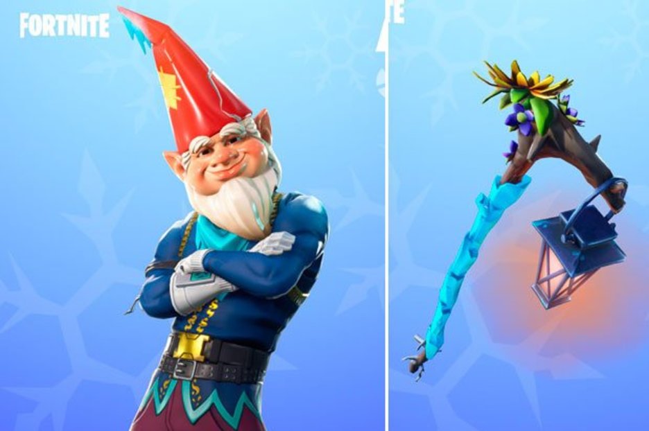fortnite shop grimbles skin season 7 new gnome item and cold snap pickaxe in shop today - fortnite free items forms