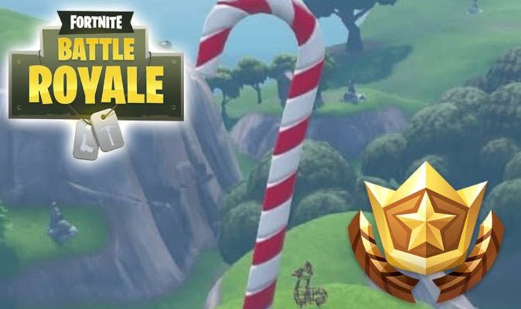 fortnite candy canes map locations for visit giant candy canes fortnite 14 days challenge - fortnite quest helper