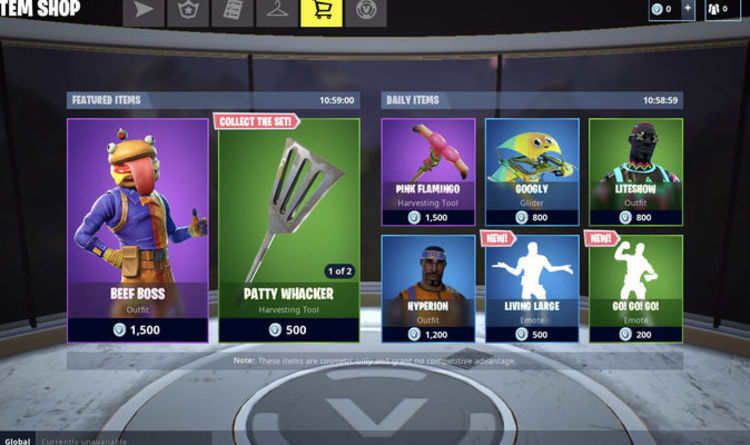 fortnite item shop update what new skins are sold for august 11 get beef boss skin - fortnite skins 1 200 v bucks