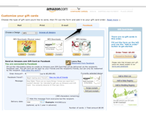 Amazon Now Allows You To Send Gift Cards To Friends On Facebook Techcrunch
