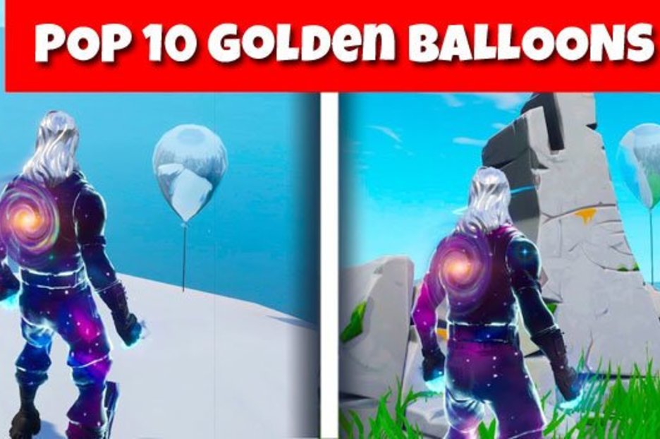 fortnite golden balloons pop 10 golden balloons at these map locations in week 9 - fortnite balloons locations
