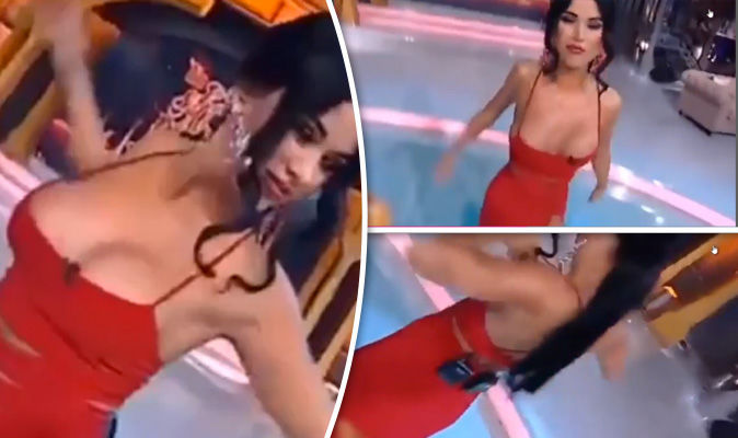 Weather Girl Daniela Cruda And Co Star Both Suffer Nips Slips On