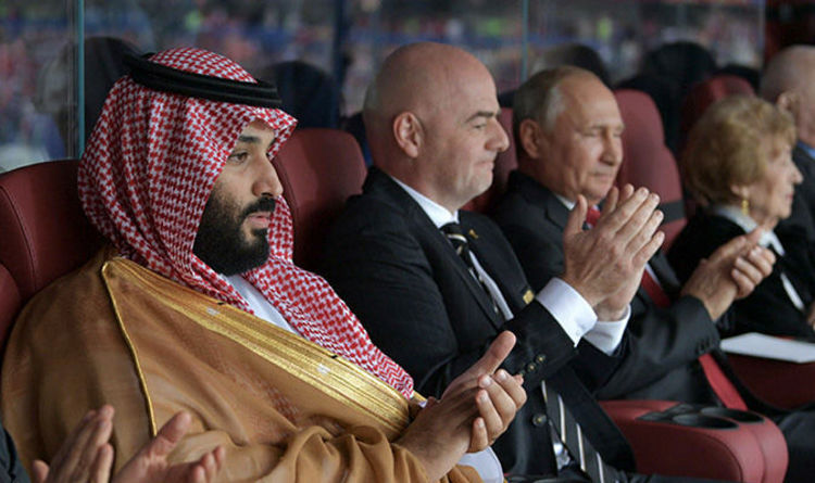 Image result for Saudi Crown Prince Mohammad bin Salman watching a football match