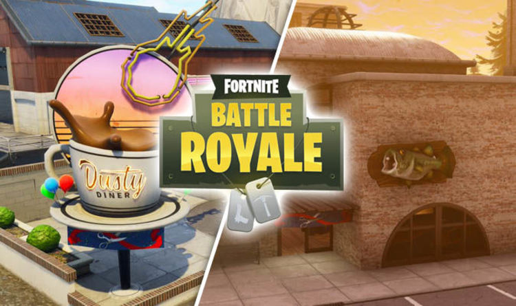 fortnite map update dusty diner tilted towers construction dusty divot museum - fond fortnite tilted tower