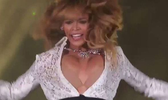 Beyonce Suffers Wardrobe Malfunction As Her Top Pops Open On Stage