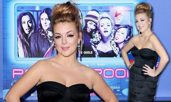 Sheridan Smith Wows In Black Fringed Mini Dress At Powder