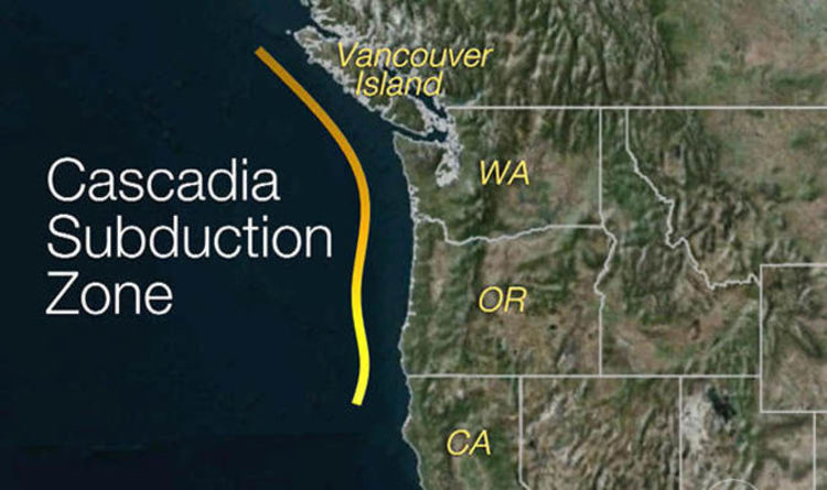 cascadia subduction zone map Cascadia Subduction Zone California Oregon Earthquake Map Big cascadia subduction zone map