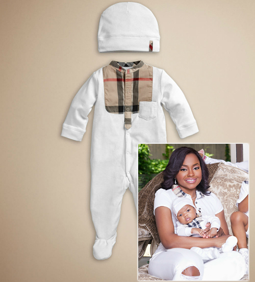 burberry baby sleepsuit